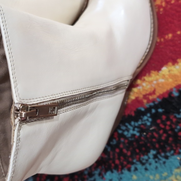 Sam Edelman White Ankle Boots with Zipper - Picture 3 of 5